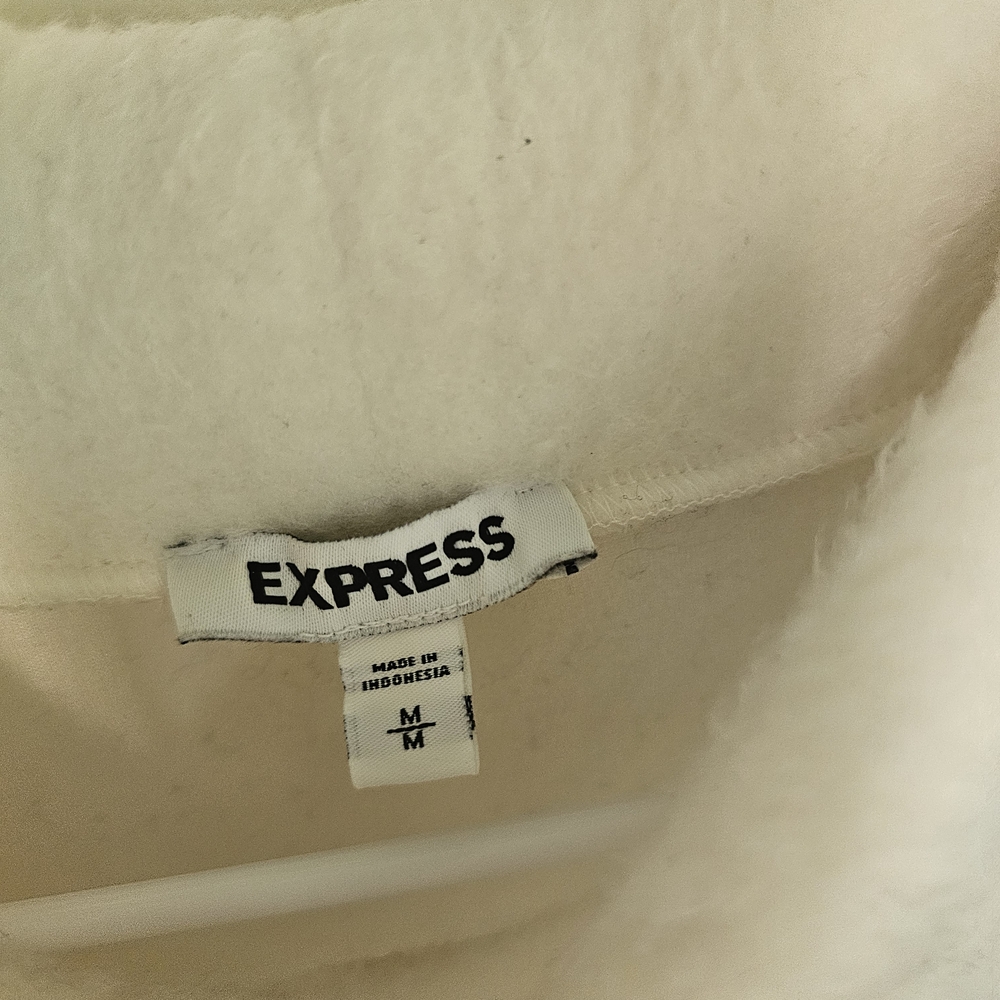 Express White Cowl Turtleneck Sweater with Modern Design - Picture 3 of 4
